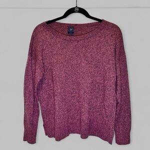 GAP Maternity purple pink Heather Crew Neck Sweater Sz S